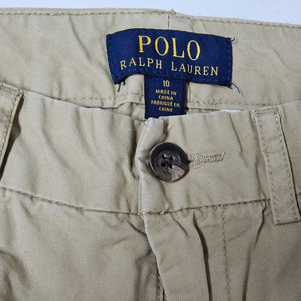 Polo‎ Ralph Lauren Chino Pants Kids Size 10 Tan Khaki Cotton Casual School